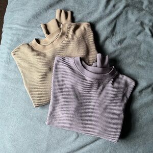 Abercrombie & Fitch long-sleeve boxy waffle tees